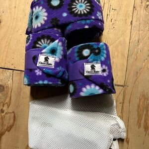 Purple floral polo wraps
